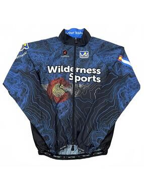 Pactimo Mens Blue Colorado Wilderness Graphic Cycling Jacket Size Small